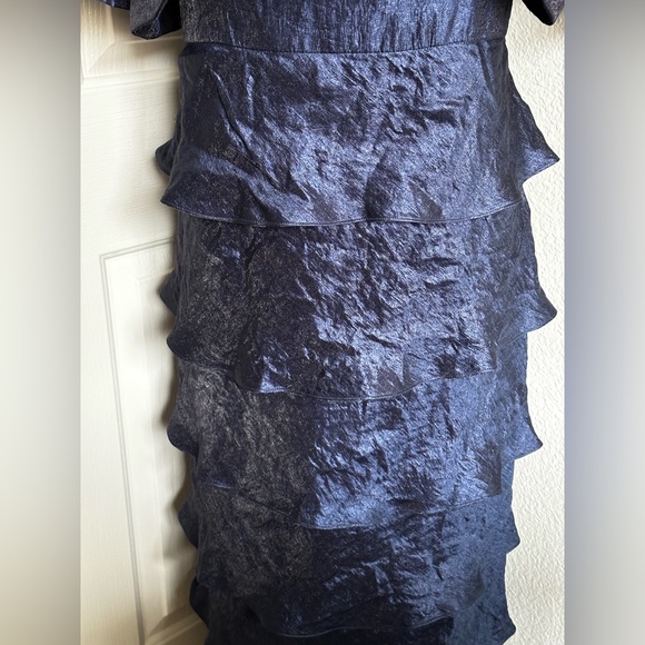 R & M Richards 2-Piece Tiered Empire Waist Dress & Cropped Jacket Set - Picture 5 of 12